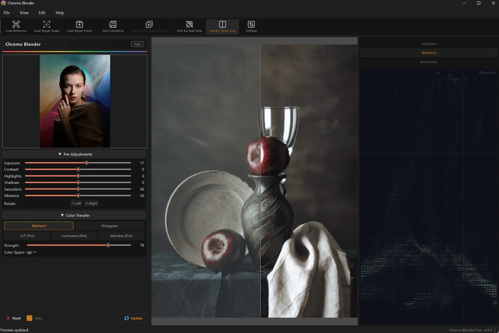 ChromaBlender — application window